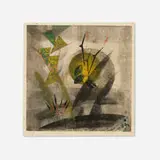 Harry Bertoia, Untitled (Monotype), c. 1943, monoprint on rice paper