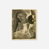 Harry Bertoia, Untitled (Monotype), c. 1943, monoprint on paper