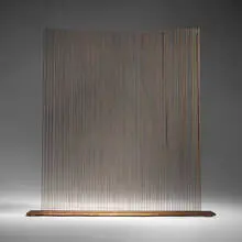 Harry's Rods as Sound Screen (Sonambient Sounding Sculpture, B2152) by Val Bertoia, 2018, beryllium copper, brass, sold May 2025