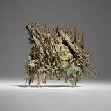 Harry Bertoia, Untitled (Welded Wire Form), c. 1965, welded and patinated bronze with spill cast fragments