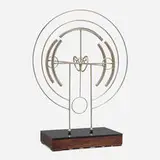 Joseph Burlini, Untitled (Kinetic Sculpture), 1976, chrome-plated steel, acrylic, walnut