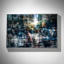 Jim Campbell, Political Protest IV (from the Political Protest Series), 2005, aluminum lightbox, Duratrans