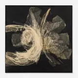 Francisco Farreras, No. 97, 1960, burnt tissue paper and acrylic on panel