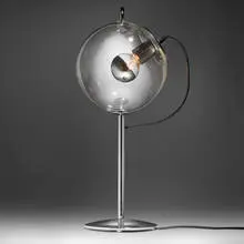 Ernesto Gismondi, Miconos table lamp, 1998, chrome-plated steel, glass