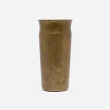 Vase by Karl Hagenauer, c. 1945, hammered brass, sold May 2025