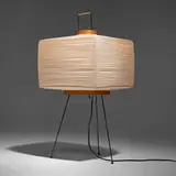Isamu Noguchi, Akari light sculpture, model 7A, washi paper, bamboo, enameled steel, cane, rubber