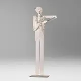 Franz Hagenauer, Musician: Saxophonist, 1978-87, nickel-plated brass, enameled steel