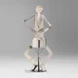 Franz Hagenauer, Musician: Drummer, 1978-87, nickel-plated brass, enameled steel, lacquered wood