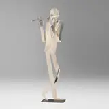 Franz Hagenauer, Musician: Flutist, 1978-87, nickel-plated brass, enameled steel