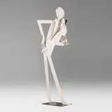Franz Hagenauer, Musician: Violinist, 1978-87, nickel-plated brass, enameled steel