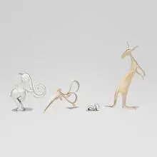 Hagenauer, Collection of four animals, c. 1935-70, nickel-plated brass