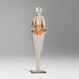 Franz Hagenauer, Butler with Tray, 1981-87, nickel-plated brass, copper, enameled steel