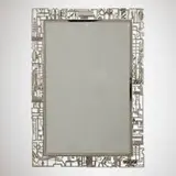 Karl Hagenauer, Rare wall-hanging mirror, c. 1935, nickel-plated brass, mirrored glass