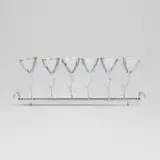 Karl Hagenauer, Cordial glasses, set of six with tray, nickel-plated brass