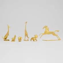Collection of six animals by Hagenauer, c. 1980, brass, sold Sep 2025