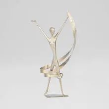 Dancer with Ribbon by Franz Hagenauer, nickel-plated brass, sold Sep 2025