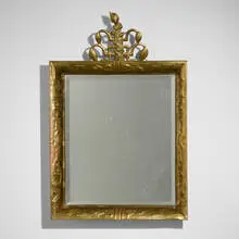 Hagenauer, Rare and Early wall-hanging mirror, c. 1920, brass, mirrored glass