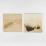 Tiles, set of two by Toshiko Takaezu, c. 1995, glazed stoneware, sold Aug 2025