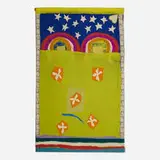 Robert Freimark, Czech Romance (No.16168), 1973, painted wool, gold thread and lace with wooden hangers
