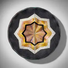 George Timock, Eight Pointed Star vessel, 1978, raku-fired stoneware