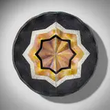 George Timock, Eight Pointed Star vessel, 1978, raku-fired stoneware
