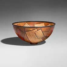Gianfranco Angelino, Bowl, c. 1994, pine, yew, Tree of Heaven, larch root, epoxy resin