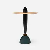 Peter Dudley, Bundle table, 1992, ebonized mahogany, bleached cherry, painted poplar