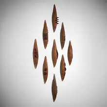 Susan Edgerley, From the One (from the Seed Sowers series), 1998, sandcast glass, patinated copper, wood
