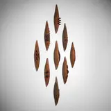 Susan Edgerley, From the One (from the Seed Sowers series), 1998, sandcast glass, patinated copper, wood