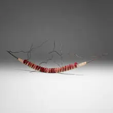 Susan Edgerley, Opening (from the Seed Sowers series), 1994, cast glass, wrought iron, fibers