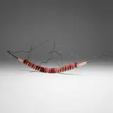 Susan Edgerley, Opening (from the Seed Sowers series), 1994, cast glass, wrought iron, fibers