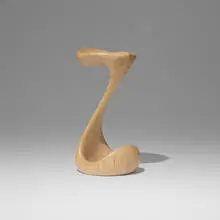 Carl Gromoll, Barstool, 1989, laminated spalted birch, cedar, and oak plywood