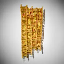 Jay Musler, Slow Train, c. 2000, flameworked and painted glass