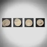 Simone Pheulpin, Tourbillon II, III, IV, V, 2002, cotton, slate