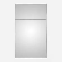 Holly Hunt, Wall mirror, beveled mirrored glass, stainless steel