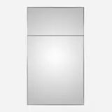 Holly Hunt, Wall mirror, beveled mirrored glass, stainless steel