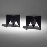 Isamu Noguchi, Prismatic tables, pair, 1957 / 2002, enameled metal