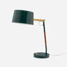 Aarne Ervi, Table lamp, model AK 24, c. 1961, lacquered aluminum and steel, brass, leather
