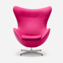 Arne Jacobsen, Egg chair, 1958 / 2008, wool upholstery, aluminum, plastic