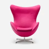 Arne Jacobsen, Egg chair, 1958 / 2008, wool upholstery, aluminum, plastic