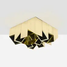 Paul Evans, Custom Cityscape ceiling fixture, c. 1972, brass