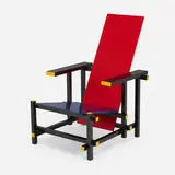 Gerrit Rietveld, Red Blue chair, lacquered wood