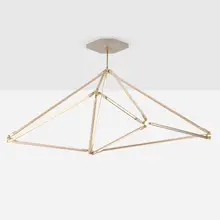 Bec Brittain, SHY 08.1 chandelier, 2016, anodized aluminum, brass