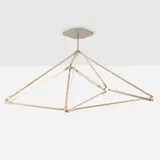 Bec Brittain, SHY 08.1 chandelier, 2016, anodized aluminum, brass