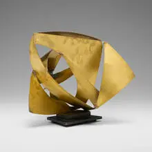 Boris Anastassiévitch, Untitled (Sculpture), c. 1970, brass-washed metal, painted steel