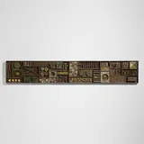 Paul Evans, Monumental and Rare wall-mounted sculptural front panel, 1965, welded, gilt and polychromed steel, 23k gold leaf