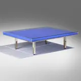 Yves Klein, Table Bleue, International Klein Blue pigment, glass, Plexiglas, chrome-plated steel