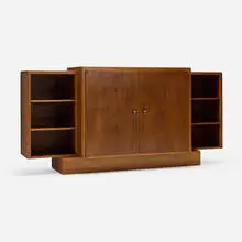 Émile-Jacques Ruhlmann, Cabinet from the Chambre d'etudiant, pavillion de la France, Maison des Etudiants de Paris, c. 1930, oak