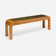Console table by Paul Poiret, c. 1925, cherry veneer, gold leaf, glass, sold Feb 2026