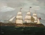 Scottish School, The Ship 'City of Glasgow' at full sail passing Glasgow